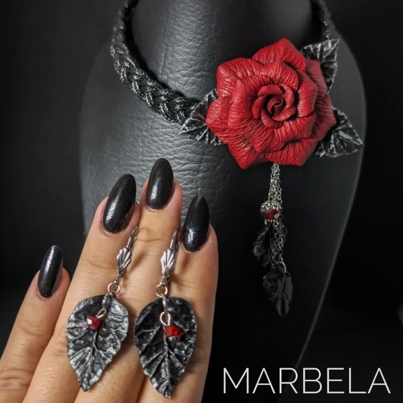 Choker de Rosas Rojas GÓTICO (PIEZA ÚNICA)