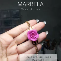 Pulsera de Rosa Magenta