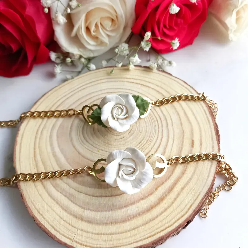 Pulsera de Rosas Blancas 