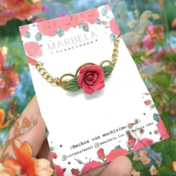 ✨ Pulsera de Rosas con hojas✨