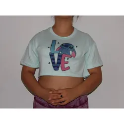 Pulover Stich Love Verde menta