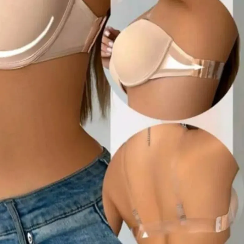 AJUSTADOR STRAPLESS  BEIGE / NEGRO