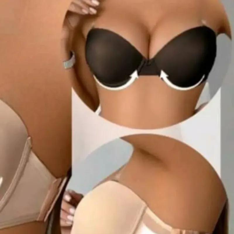 AJUSTADOR STRAPLESS  BEIGE / NEGRO
