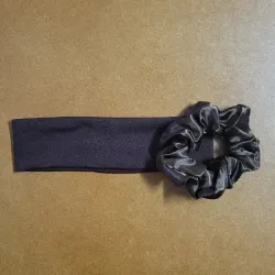 CINTA PARA EL CABELLO+ SCRUNCHIE A JUEGO (CARMELITA OSCURO