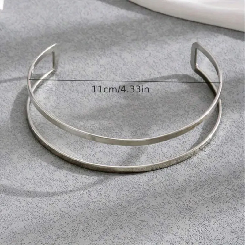 COLLAR GARGANTILLA DOBLE PLATEADA