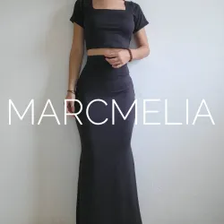 CONJUNTO FALDA SIRENA/PULOVITO ESCOTE CUADRADO (ENCARGO) 
