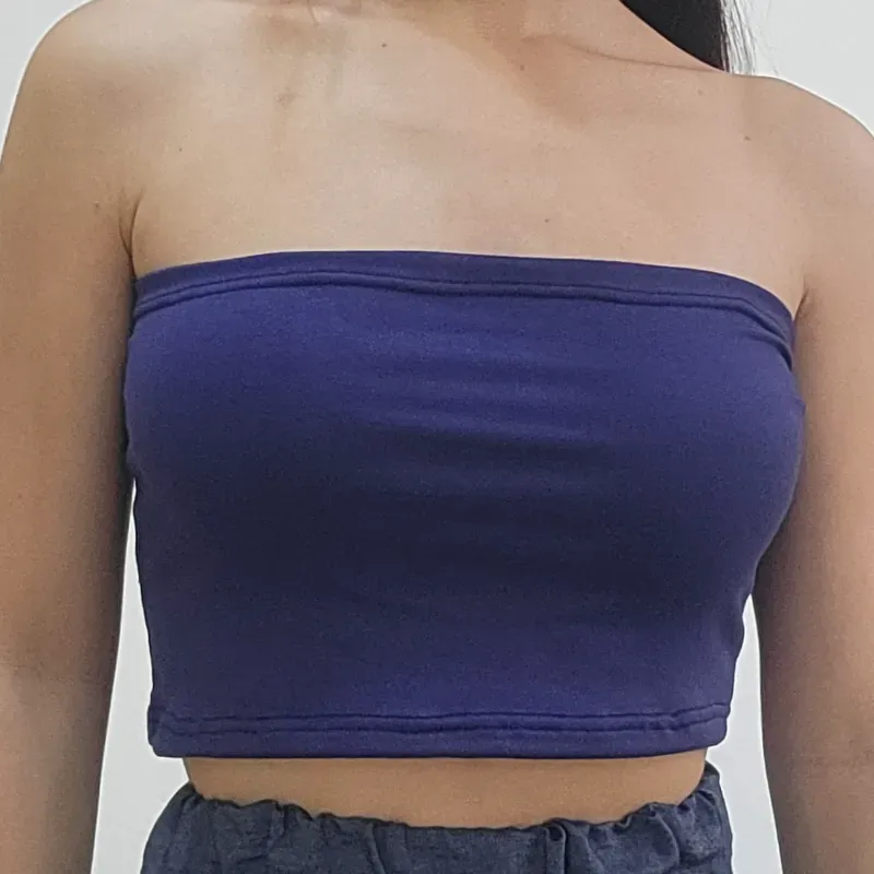 CROP TOP AZUL OSCURO