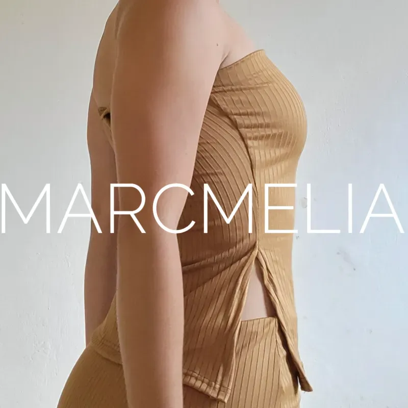 CROP TOP LARGO C/ABERT BEIGE