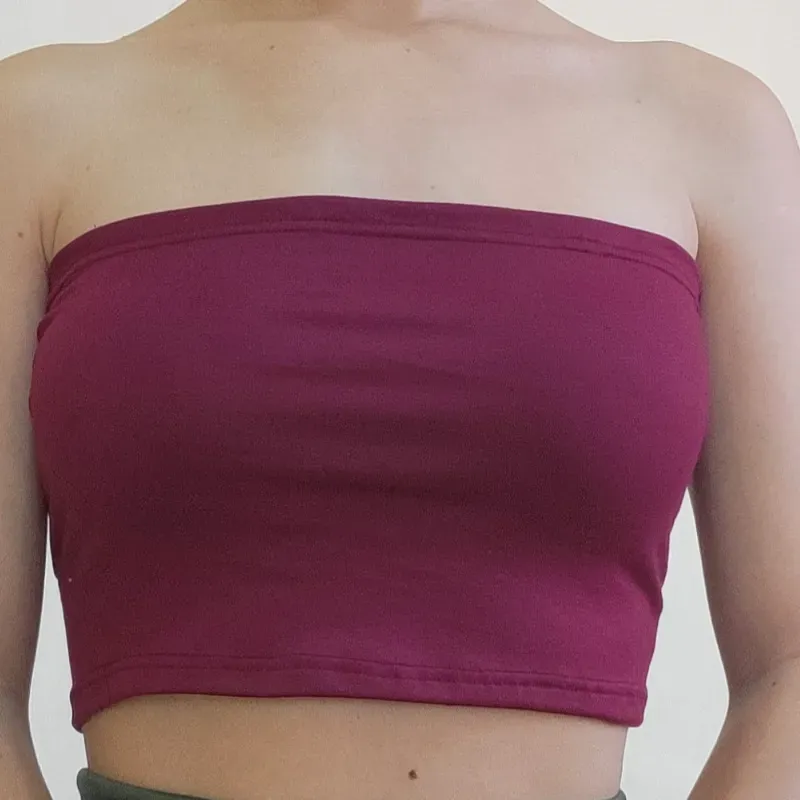 CROP TOP ROJO VINO