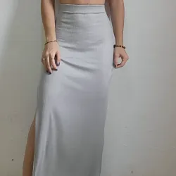 FALDA C/ABERT GRIS