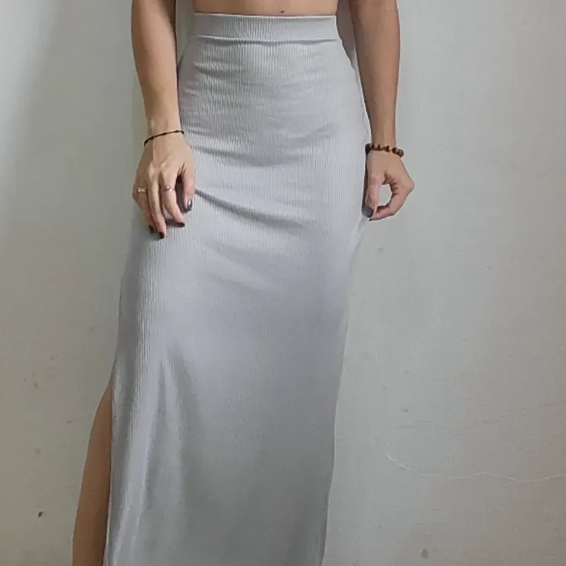 FALDA C/ABERT GRIS