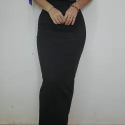 FALDA C/ABERT TRASERA NEGRA