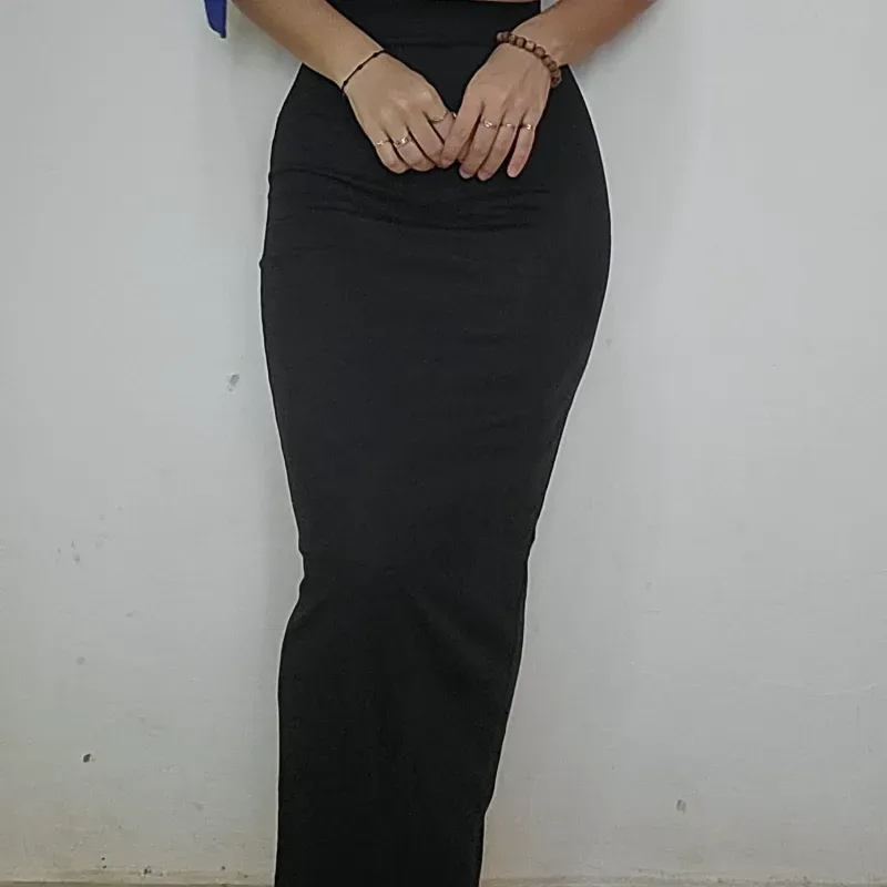 FALDA C/ABERT TRASERA NEGRA