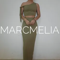 FALDA C/ABERT TRASERA/TOP DALI VERDE