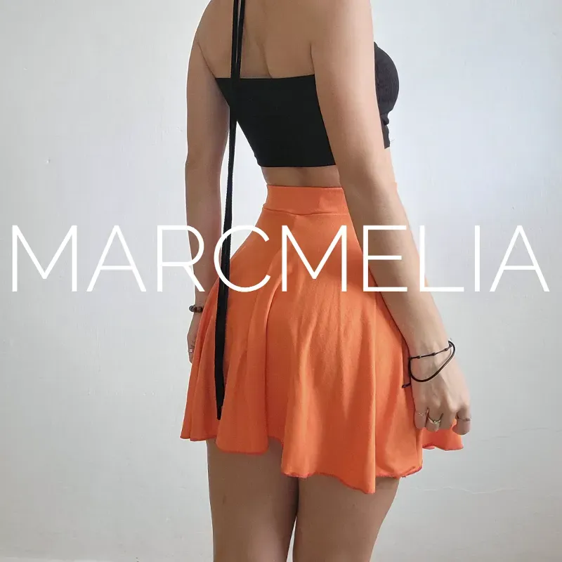 FALDA CIRCULAR NARANJA / TOP DALIA