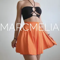 FALDA CIRCULAR NARANJA / TOP DALIA