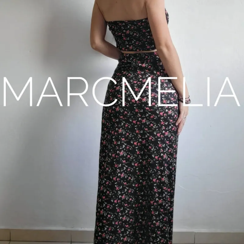 FALDA LARGA ABERT. / CROP TOP