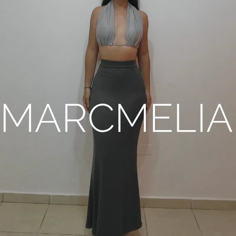 FALDA SIRENA GRIS/TOP INFINITO GRIS