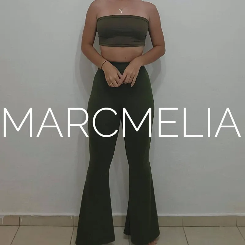 PANTALÓN CAMP. / CROP TOP VERDE 