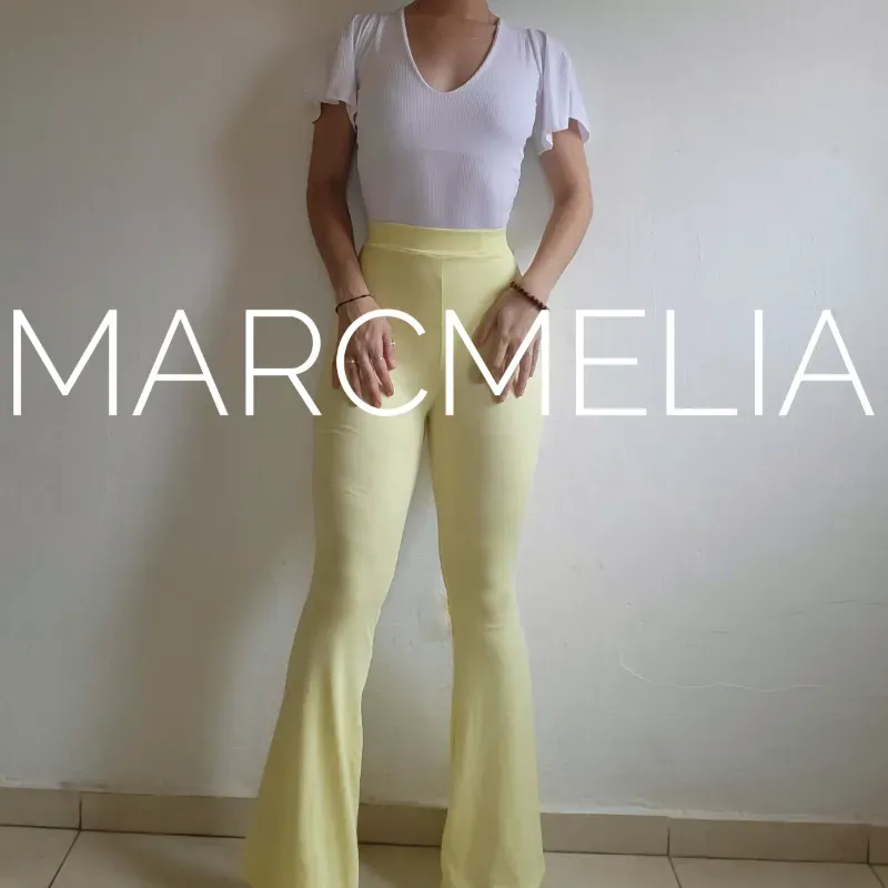 PANTALÓN CAMPANA AMARILLO/BODY GUAJIRA