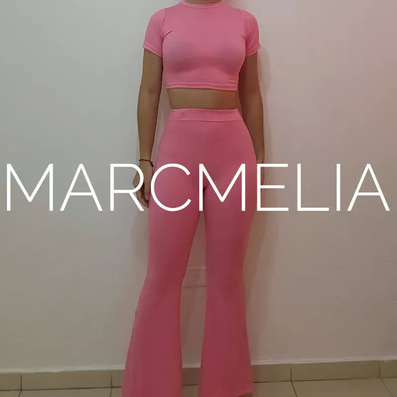 PANTALÓN CAMPANA/PULOVITO ROSA