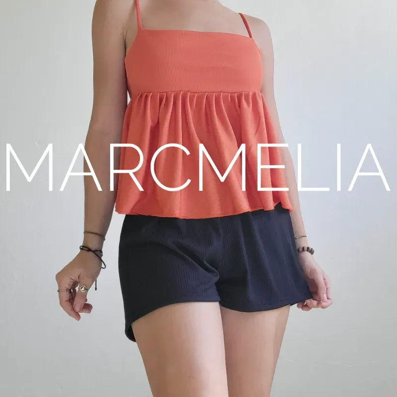 SHORT NEGRO/TOP MUSA NARANJA