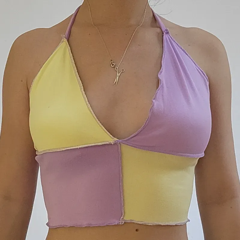 TOP COLLAGE AMARILLO/LILA