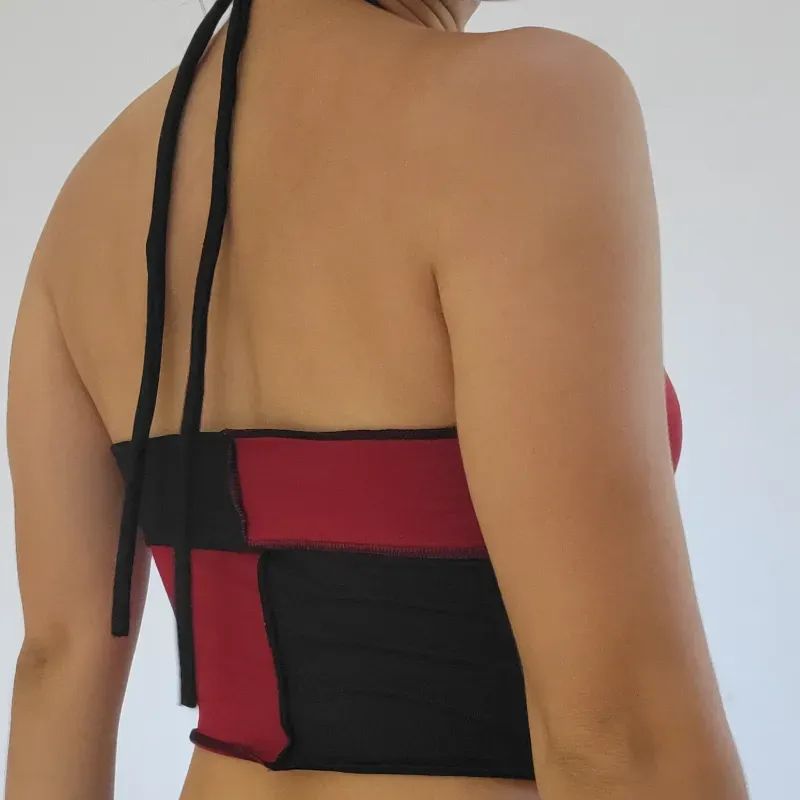 TOP COLLAGE NEGRO/ROJO