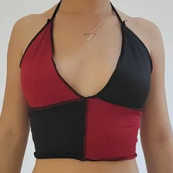 TOP COLLAGE NEGRO/ROJO