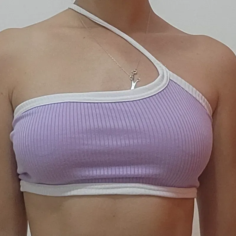 TOP IVO LILA/BLANCO