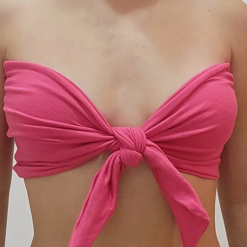 TOP LAZO ROSA