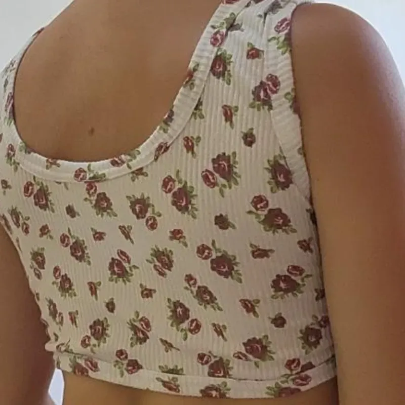 TOP MINI ESTAMPADO BLANCO