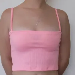TOP SENCILLO ROSA
