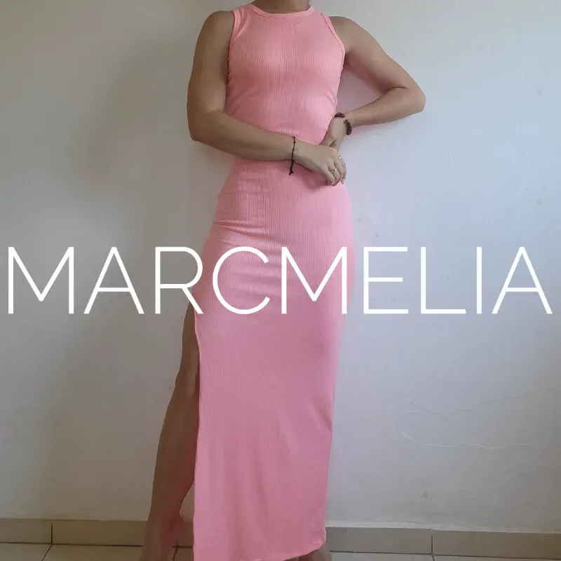 VESTIDO ALE ROSA (ESPALDA CERRADA) 