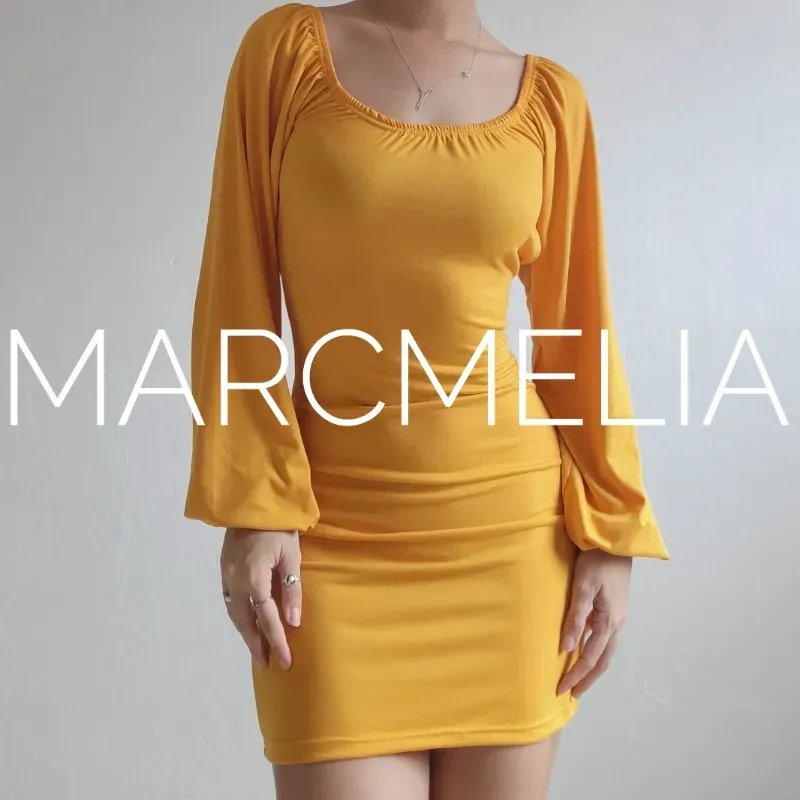 VESTIDO AURORA MOSTAZA