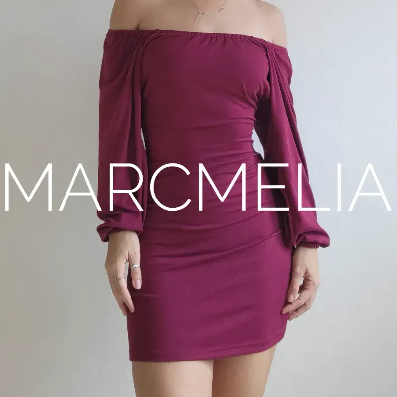 VESTIDO AURORA ROJO VINO