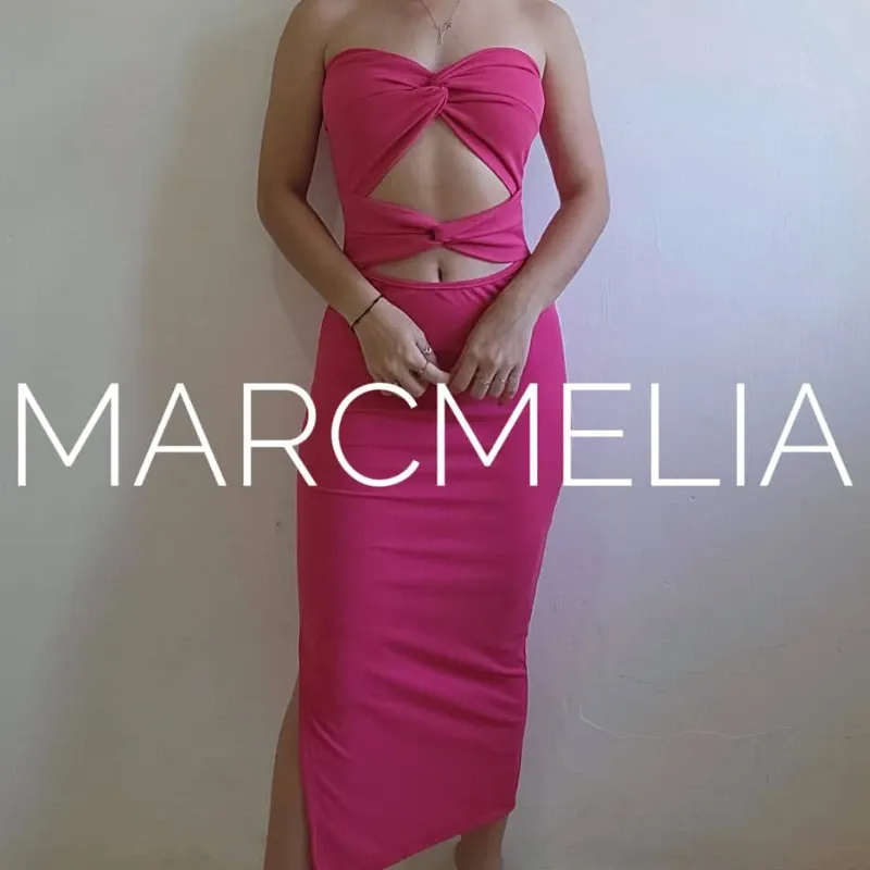 VESTIDO BELA ABERT. ROSA