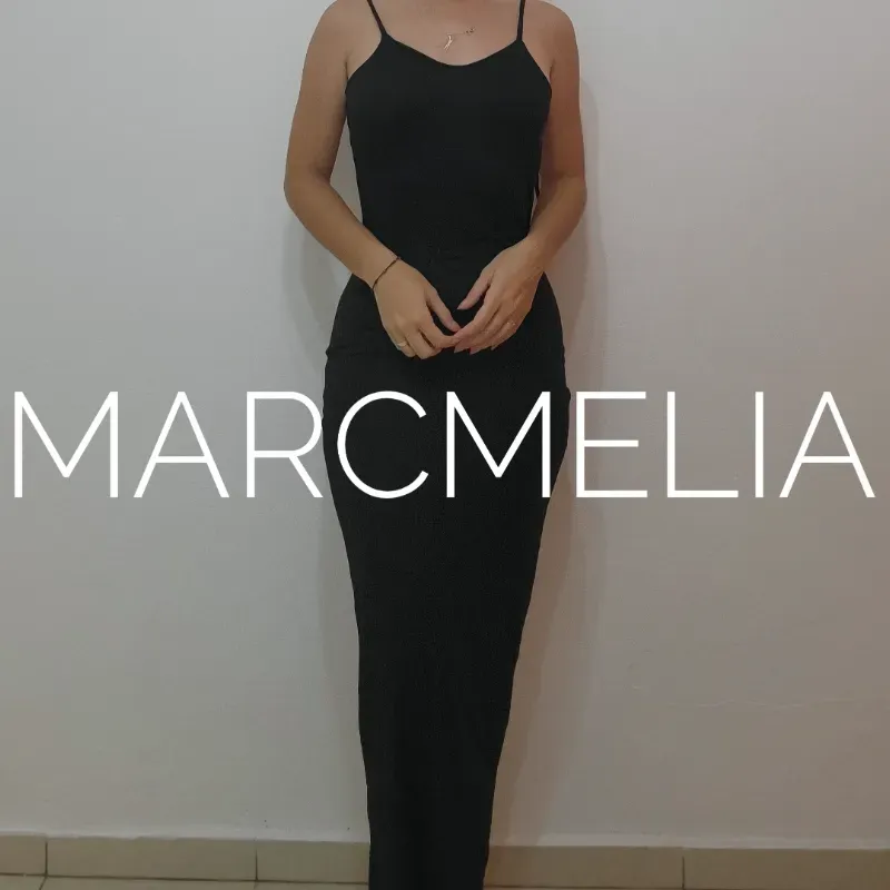 VESTIDO CALA C/ABERTURA NEGRO