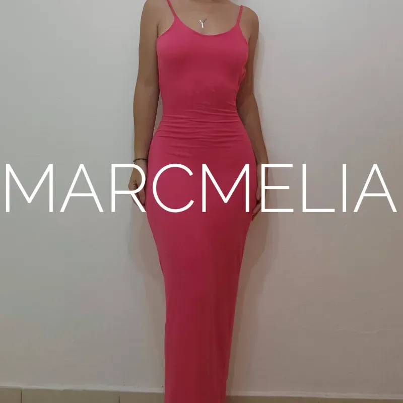 VESTIDO CALA C/ABERTURA ROSA