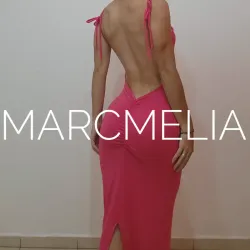 VESTIDO CALA C/ABERTURA ROSA