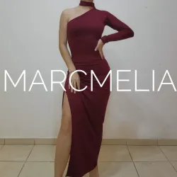 VESTIDO CAMILA ROJO VINO