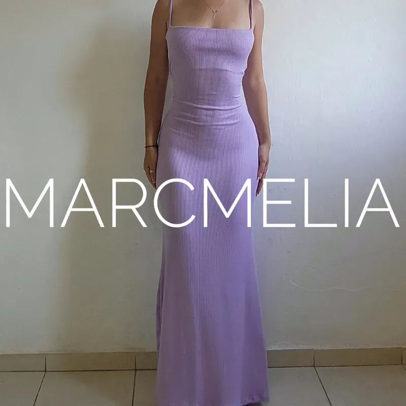 VESTIDO CAMISETA ACAMPANADO LILA