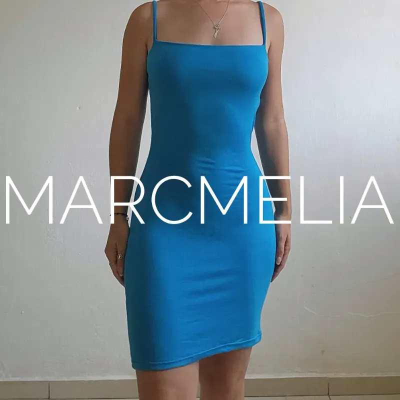 VESTIDO CAMISETA CORTO AZUL