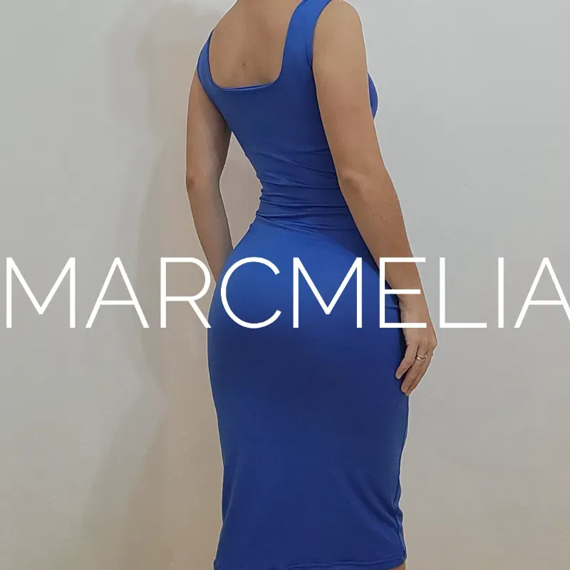 VESTIDO CAMISETA E.C MEDIA PIERNA AZUL