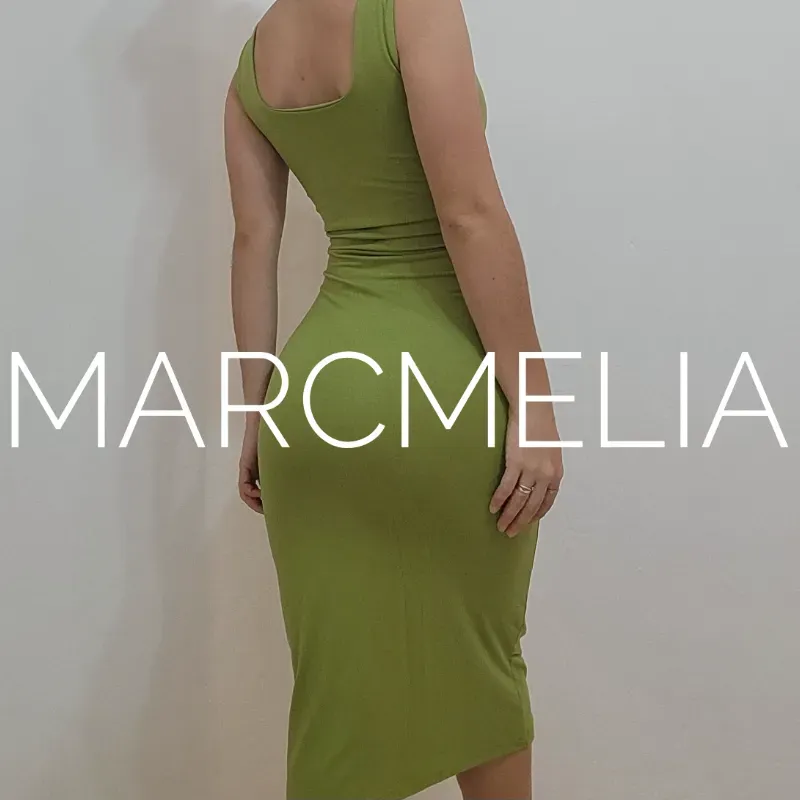 VESTIDO CAMISETA E.C MEDIA PIERNA VERDE