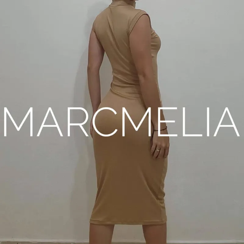 VESTIDO CHINI A ½ PIERNA BEIGE