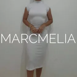 VESTIDO CHINI A ½ PIERNA BLANCO
