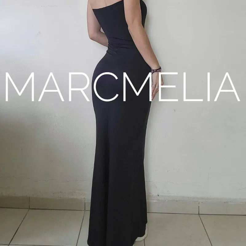VESTIDO FUNDA CON COLA (ENCARGO) 