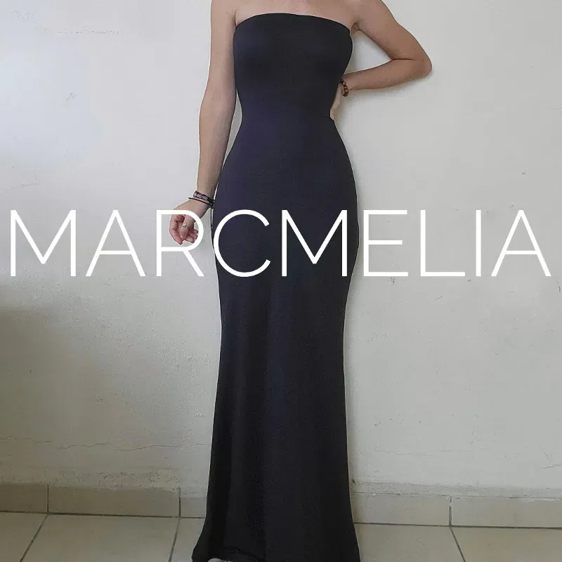 VESTIDO FUNDA CON COLA (ENCARGO) 