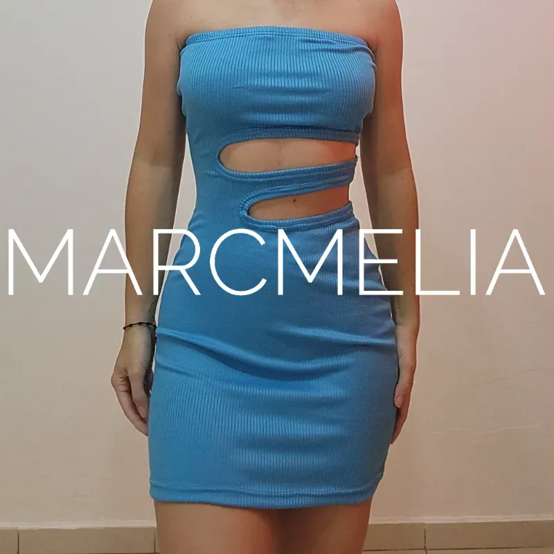 VESTIDO MINI SILUETA AZUL